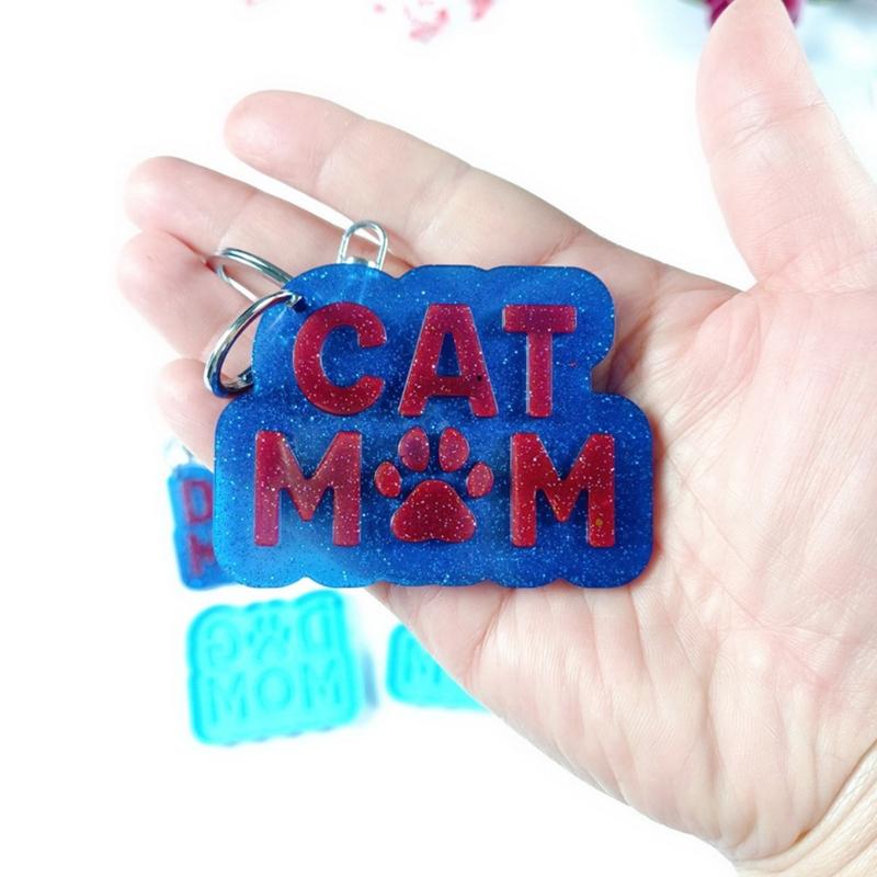 Silicone Glue Mold Set Dog Love Tag Molds for Epoxy Resin Pets Tag Molds for DIY Crafts Making or Homemade Crafts