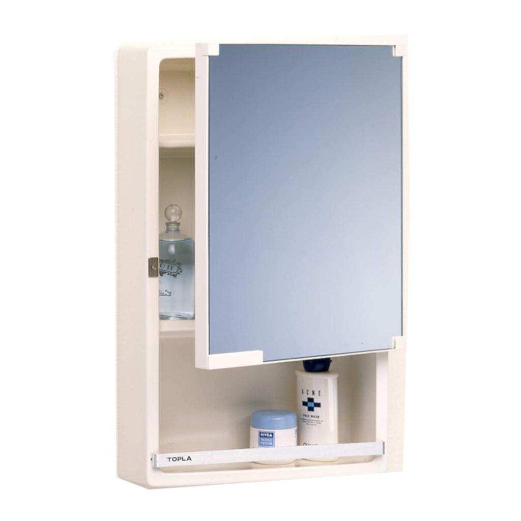Topre Mirror Cabinet 51cm H x W x Ivory TW-T350N Storage, 30.5cm 13.3cm D,