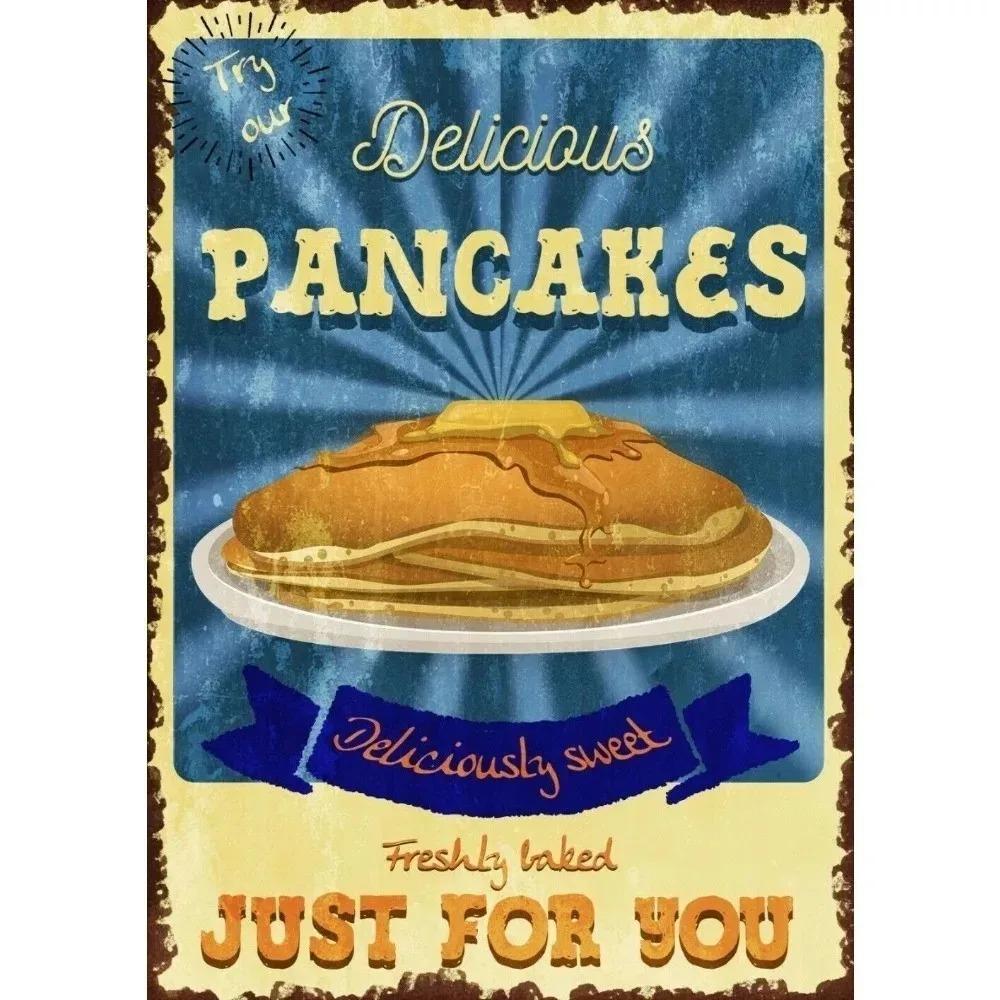 Pro Pancakes Metal Sign Vintage Retro Cafe Wall Decor Kitchen Diner Art Gift