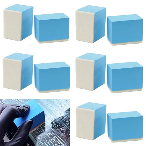 

DERCHIA Car Wash Sponge Compound Set of 12 Felt Water Stain Remover Remover Stone Sponge для оконных стекол, впитывающий пятна от воды, быстросохнущий, нет