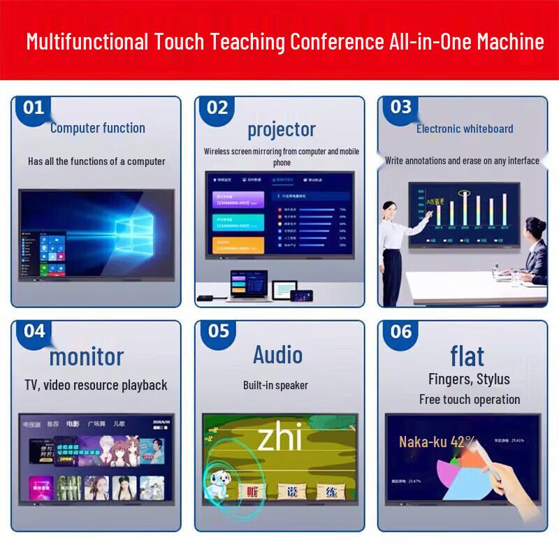 ZHOUYUEHENGSHENG 85-inch Interactive Multimedia Teaching & Conference Display (CN version)