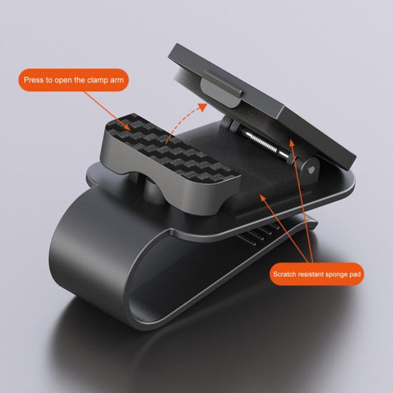 Car Sunglasses Clip for Visor Magnetic Eyeglass Holder with Soft Padding Scratch-Free Glasses Clip for Vehicle