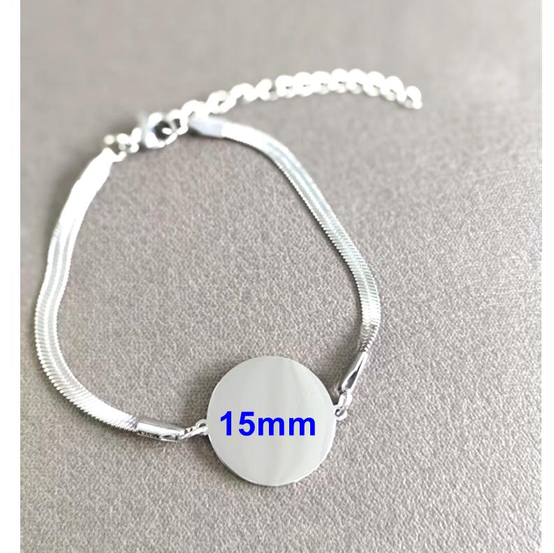 

10pcs 304 stainless steel bracelets romantic heart-shaped pendant aesthetic bracelet mirror polish fashion Zircon party gift 15cm add 5cm
