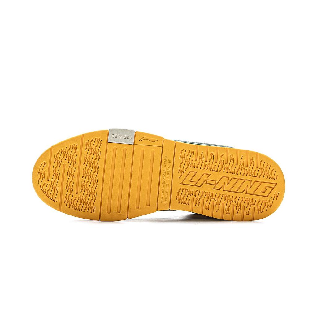 New LiNing Wei Wu PRO Anti Slip Wear Resistant Low Top Skateboard Shoes Men's Green Umber Yellow AECV003-1