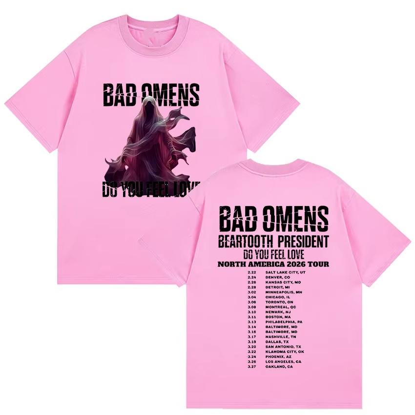 Bad Omens Do You Feel Love Tour T-shirt Men and Women Summer Gothic Clothing Fashion Round Neck Short Sleeved Top