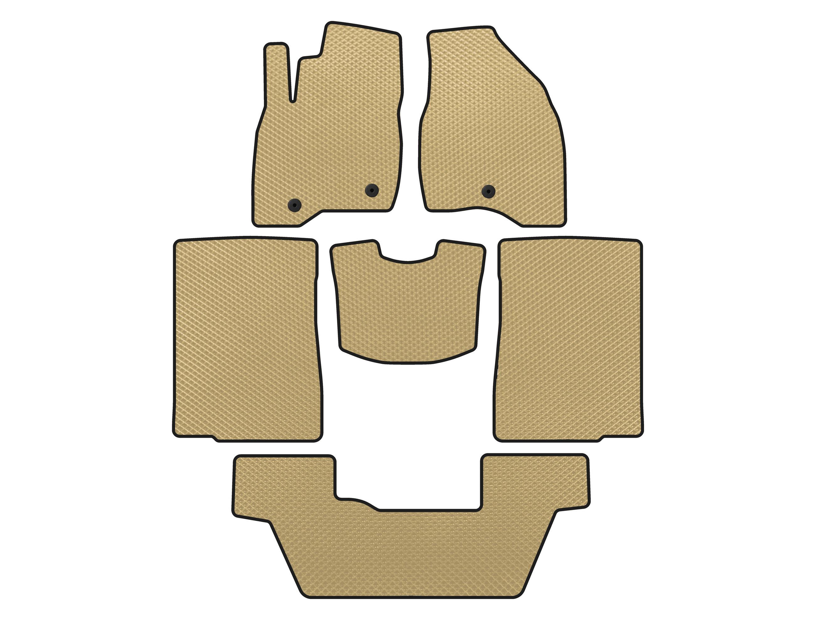 

EVA mats (2015-2017, 3 rows, 7-seater, Beige) for Ford Explorer
