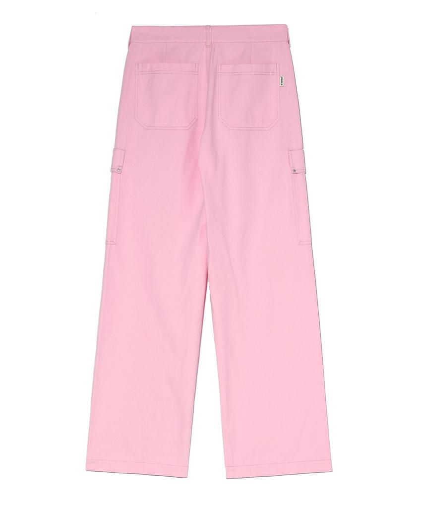 YOUHEE Cotton Cargo Pants Pink