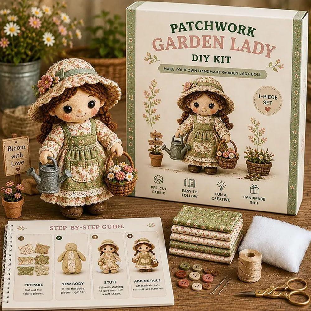 Baking Girl Sewing Lady Patchwork DIY Collection Kit Handmade DIY Sewing Kit  for Adults Beginners