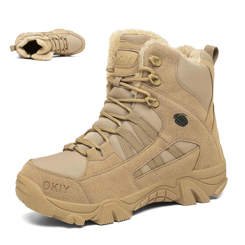 Herbst Winter Herrenstiefel Wasserdichte Outdoorstiefel Bequeme Knöchel Schneestiefel Übergröße 39-46 Hohe Herrenschuhe