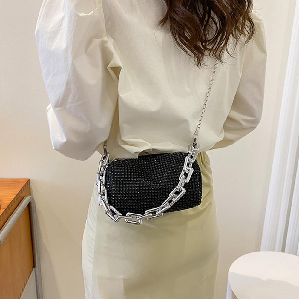 Buy Rhinestones Shoulder Bag Diamond Cylinder Women Messenger