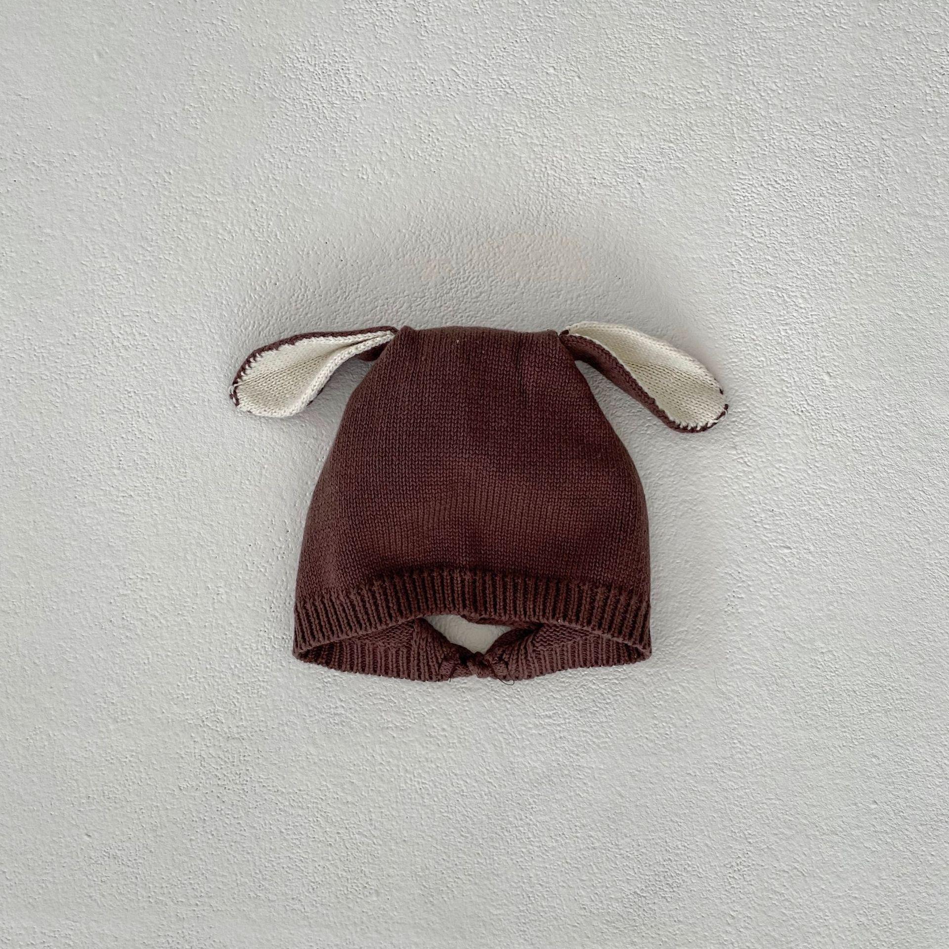 

2024 Осень Детский комбинезон Sika Deer Knit для девочек с дополнительной шапочкой 66 cm кофейный