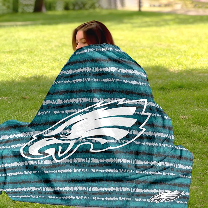 Eagles Team Spirit Sports Style Flannel Fleece Blanket Cozy Warm Throw Blanket For Couch Bed Travel All Season Use