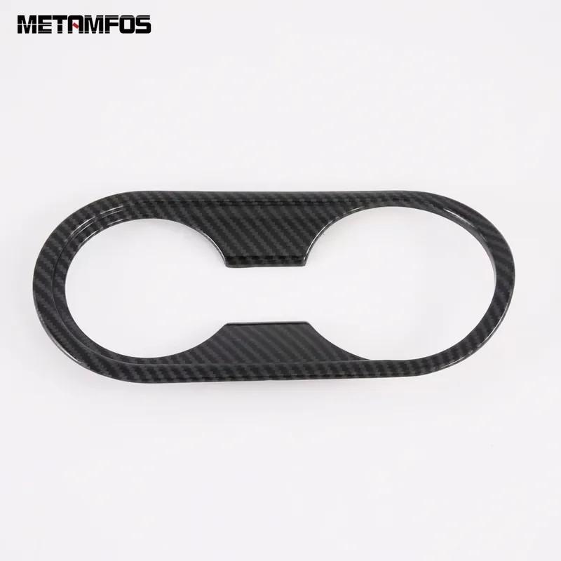 For Kia Forte Cerato k3    Carbon Fiber Center Console Water Cup Holder Cover Trim Interior Accessories Car Styling