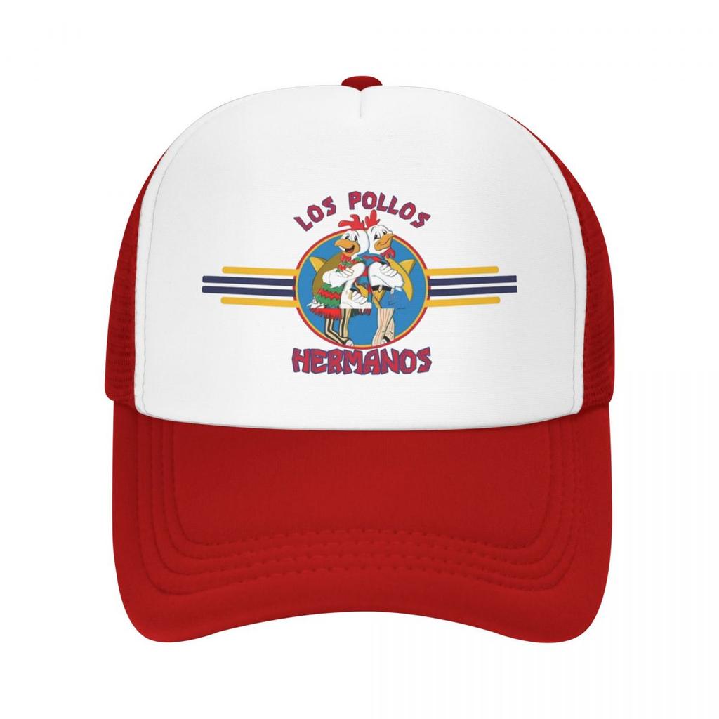 Los Pollos HerUnisexos Breaking Bad Trucker Hats Unisex Women Sport Dad Hat Sun Caps Breathable Polyester Mesh Baseball Cap Summer