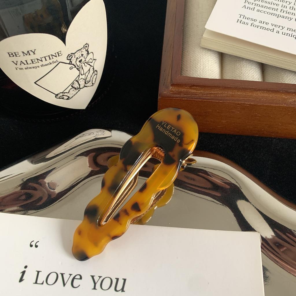 Fashion Women Acetate Hair Clips Elegance Colorful Marbling Duckbill Clip Girls Hair Barrettes Hair Accessories New Hair Clip