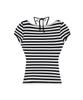 ILLIO Black Stripe Giselle Gathered Top