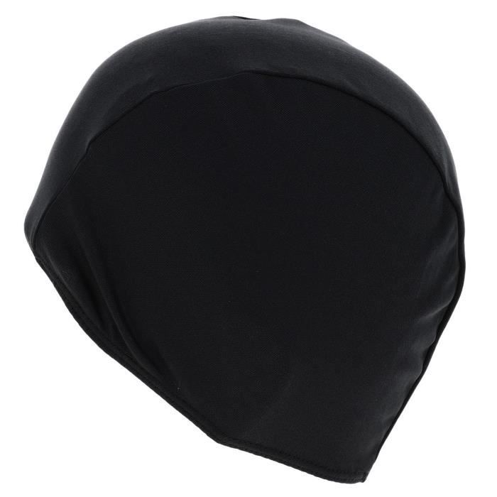 Bonnet de bain polyester noir - Arena UNI Noir - Protège les cheveux du chlore - Logo sérigraphié