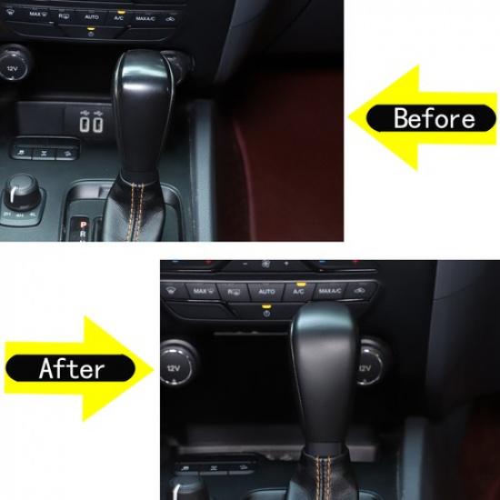 Matte Black Gear Shift Head Decor Cover Trim For 2015-18 Ford Everest/Ranger