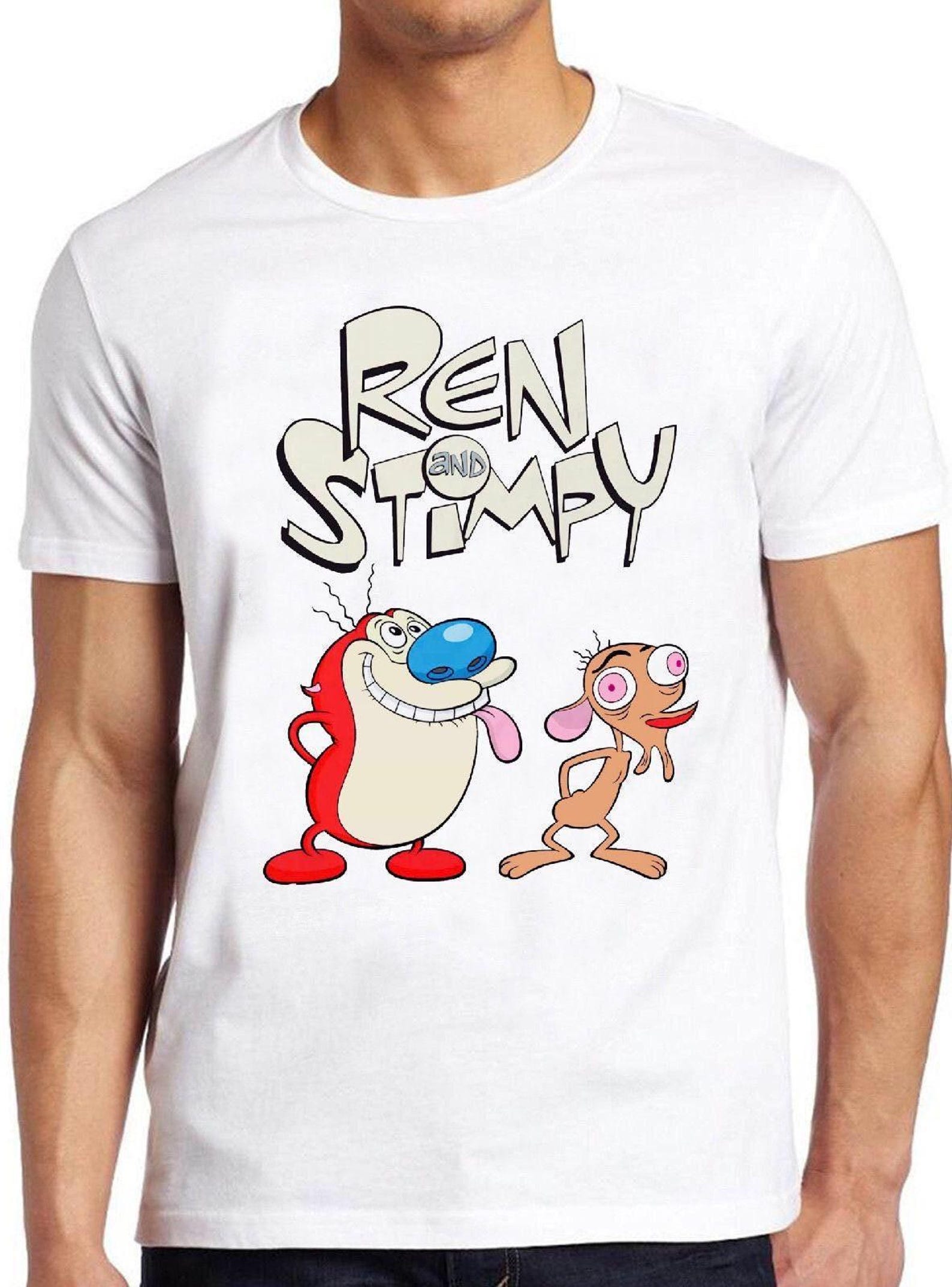 Ren and Stimpy T Shirt B1622 Funny Poster Retro Cool Top Tee 2XL