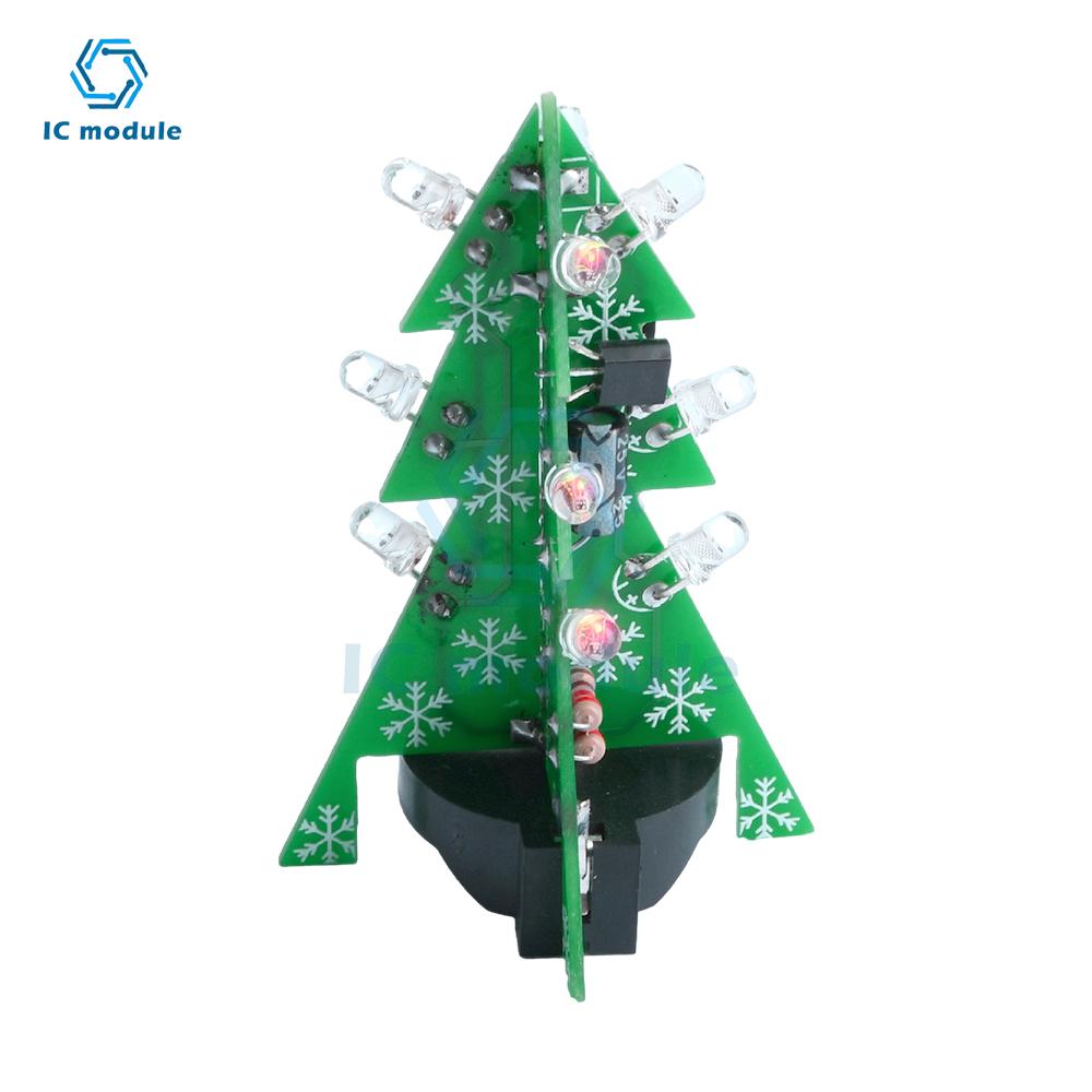 DIY Flashing LED Christmas Tree Kit Soldering Practice Electronic Science Assemble Kit with PCB & LED Lights