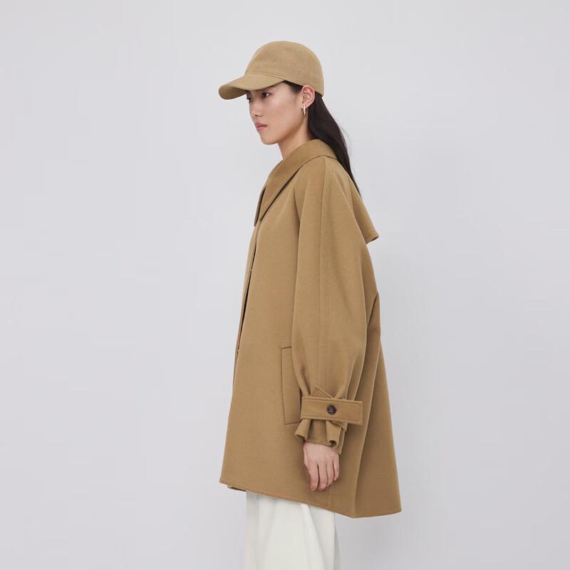 

LESS 2024 Spring French Style Double-faced Wool Coat S