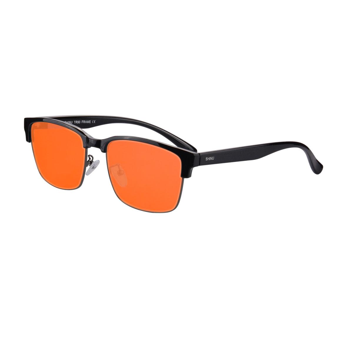 SHINU Blue Light Blocking Eyeglasses for Computer Mobile Gaming Sleep Anti Eyestrain Headache Gaming Rest Eyeglasses