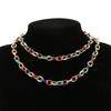 8mm Stainless Steel Colorful Enamel Cross DIY Chunky Hip Hop Chain for Necklace or Bracelet