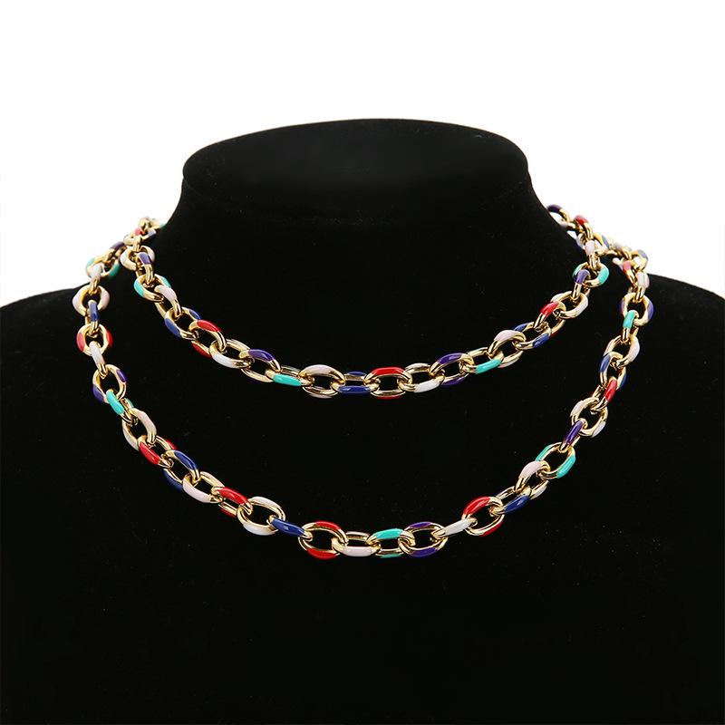 8mm Stainless Steel Colorful Enamel Cross DIY Chunky Hip Hop Chain for Necklace or Bracelet