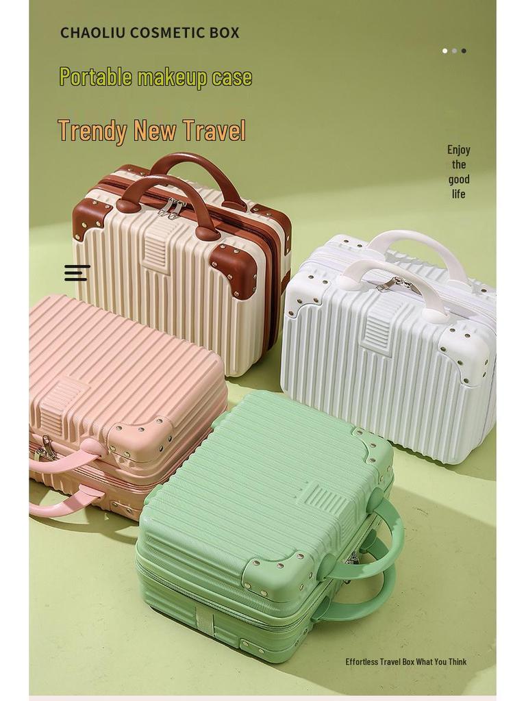 14-Inch Mini Suitcase Makeup Case with Combination Lock