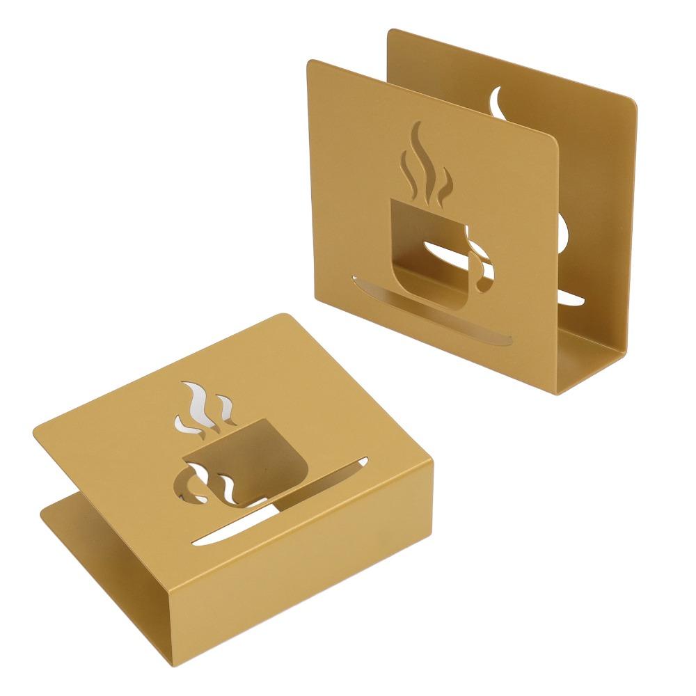 2PCS Freestanding Design Napkin Holder Stainless Steel Table Napkin Holder Restaurant Use