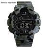 Multifunktions-Countdown Neue Herrenuhr Wasserdicht Sport Militär Camouflage Sport Elektronische Uhr für Herren