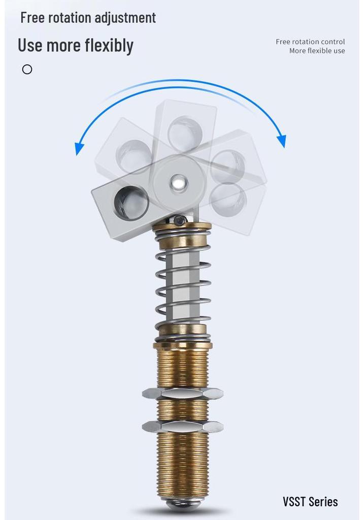 Robotic Arm Vacuum Suction Cup Nozzle Connector, Corrosion-Resistant, Model VSSM2020-G14