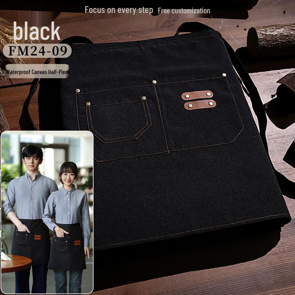 2025 Waterproof Chef Half Apron: Oil-Proof, Stackable, Custom Logo, Waist Design