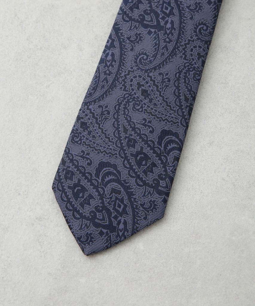 [Nano Universe] Kyoto Washable Shadow Paisley Tie, Size 2, Men's F 120, Navy, 668-5142205