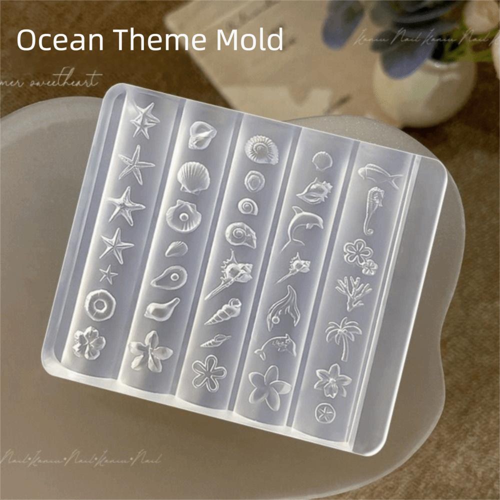 

Sea Shells Nail Art Mold DIY Nail Decoration Mold New Silicone Stencilc Template Nail Making