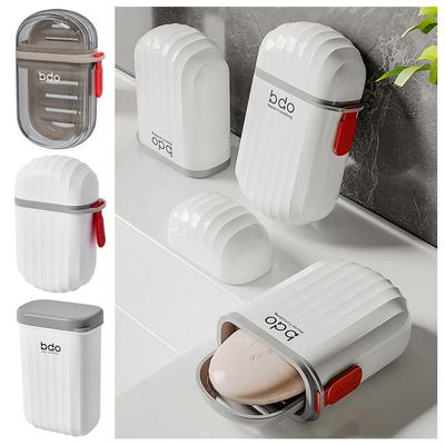 New Plastic Soap Rack with Cover Portable Travel Soap Dish Travel Case Waterproof Soap Holder