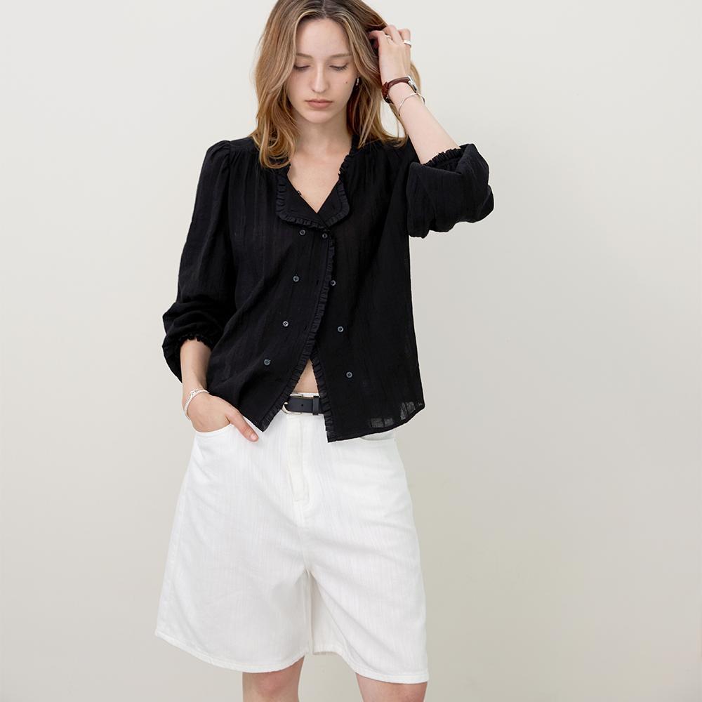 KELLY DONAHUE Essential Cotton Half Pants White
