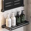 Foldable RV Aluminum Folding Wall-Mounted Rack Floating Shower Shelves Shelf Small Fold Down Wall Shelf For Shower Gel, Drinks