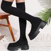 Women Knee-High Boots Comfortable Elastic Socks Boots Outdoor Thick Sole Shoes For Women Autumn/Winter Brand Fashion Boots Women