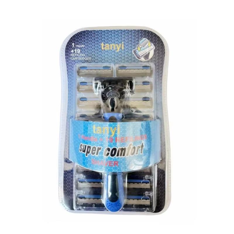Barbermaskin Splitter nytt design barberhøvel for menn Barbering trelags barbermaskin Gjenbrukbar barberhøvel importert blad med flere verktøyhoder Bytt ut