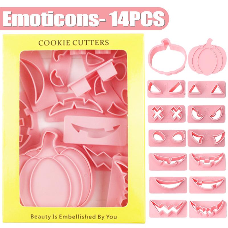 Halloween Cookie Cutters Set Pumpkin Ghost Skull Biscuit Mold 3D Pressing Biscuits Mould Cake Decorating Kids Baking Tools