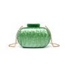 Fashionable Acrylic Marbling Evening Clutch Bag For Women Elegant Amber Oval Shell Box Party Wedding Purse Clutch Shoulder Bags