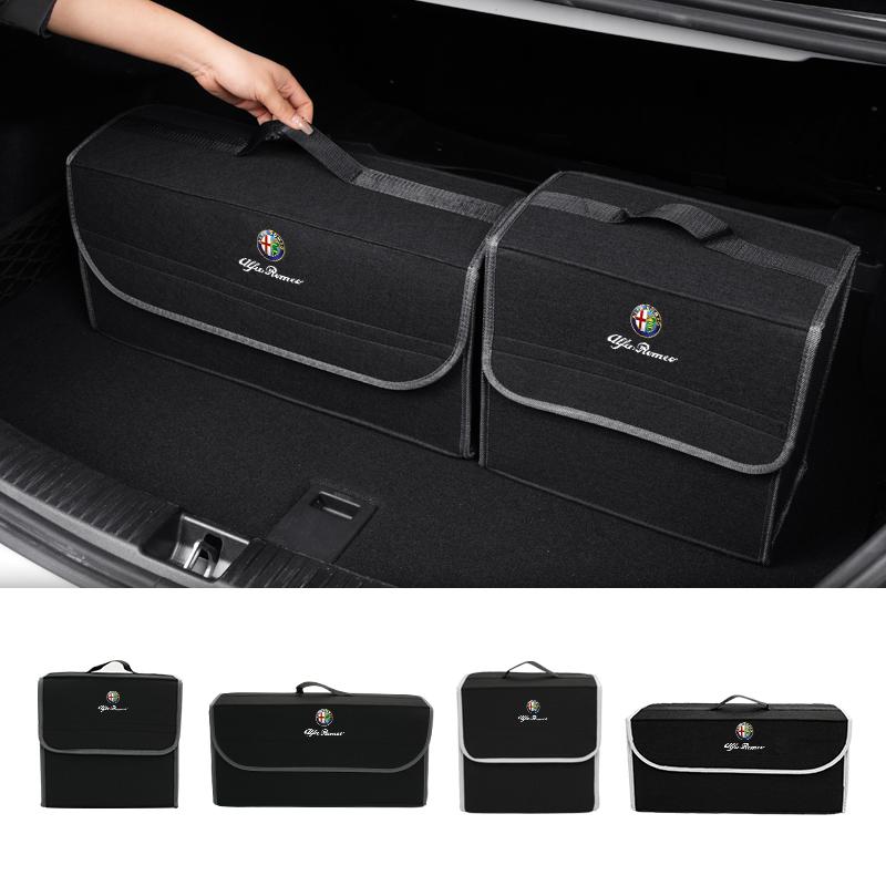 Auto Kofferraum Aufbewahrungsbox Organizer Faltbarer Staucontainer Tasche Für Alfa Romeo 159 Giulietta Giulia 147 Mito 156 166 GT Stelvio