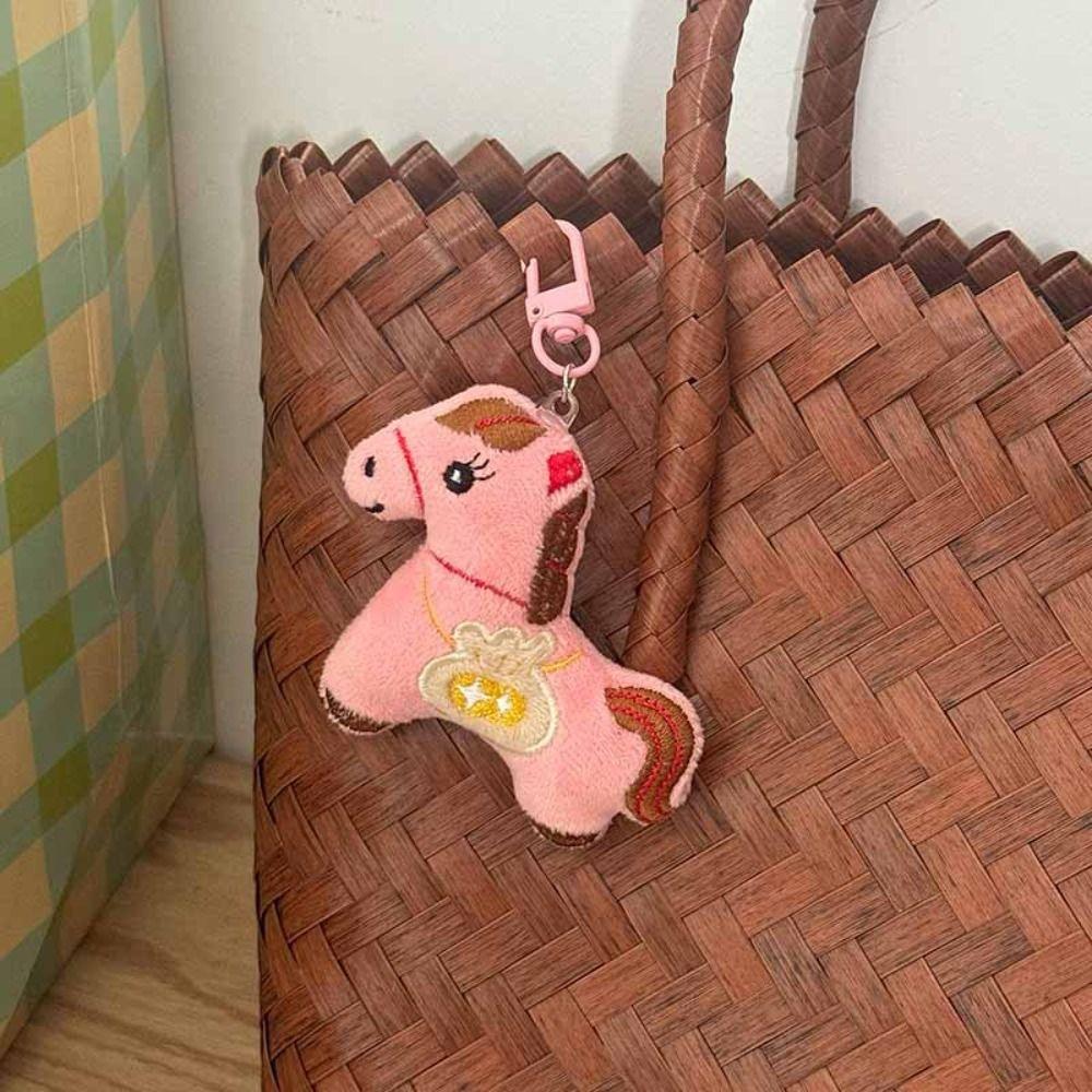Hanging Decor Horse Plush Keychain Cute Design Pony Plush Pendant Backpack Decoration