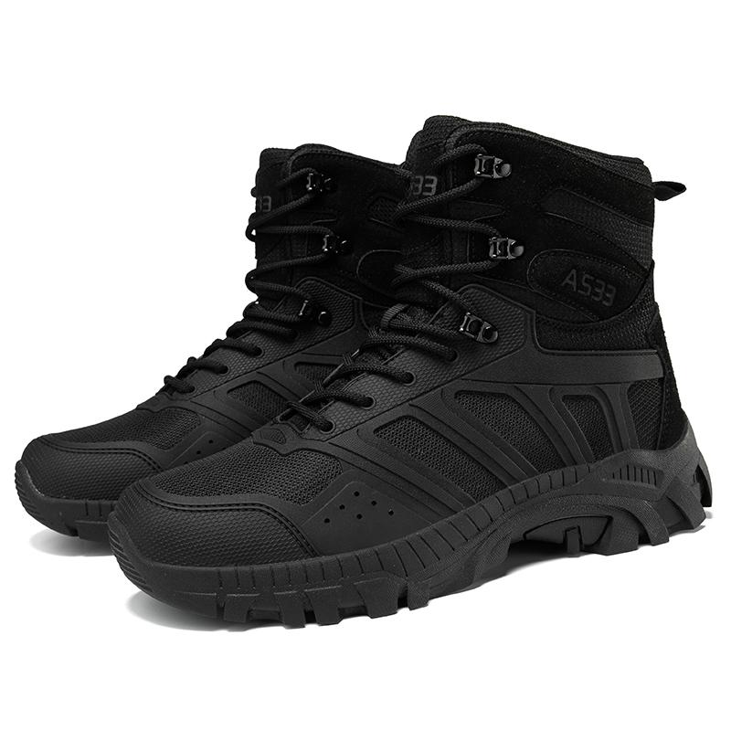 Мужские альпинистские ботинки TUINANLE повседневная нескользящая обувь на платформе мужские высокие кеды походная тренировочная обувь 39 чёрный 3959₽