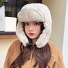 Women's Winter Thickened Warm Beanie Hats Outdoor Russian Caps Fashion Adjustable Earflap Pilot Hat Windproof Bomber Hat