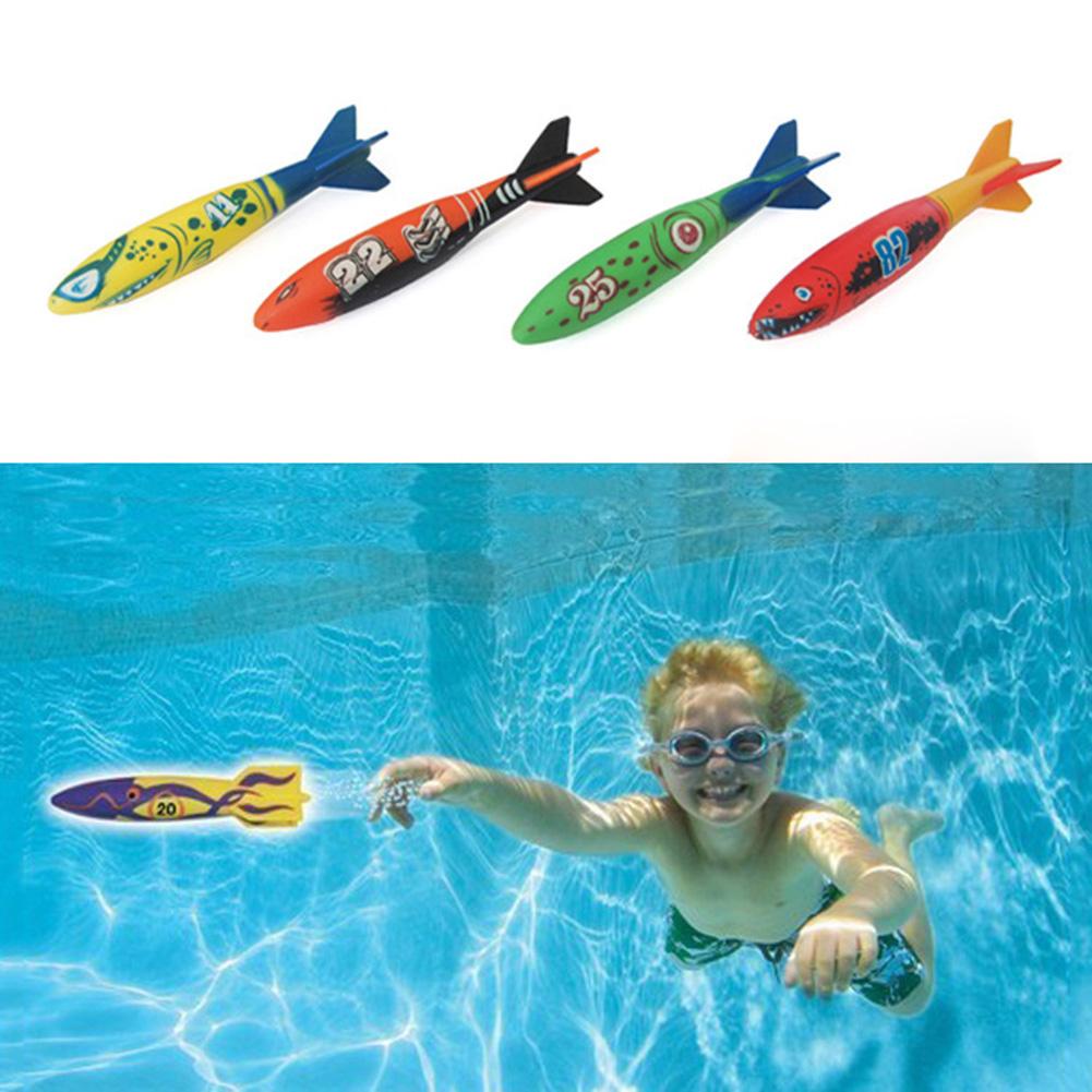 4Pcs/Set Diving Underwater Swimming Pool Playing Toy Outdoor Sport Training Tool for  Kids Swimming Toy