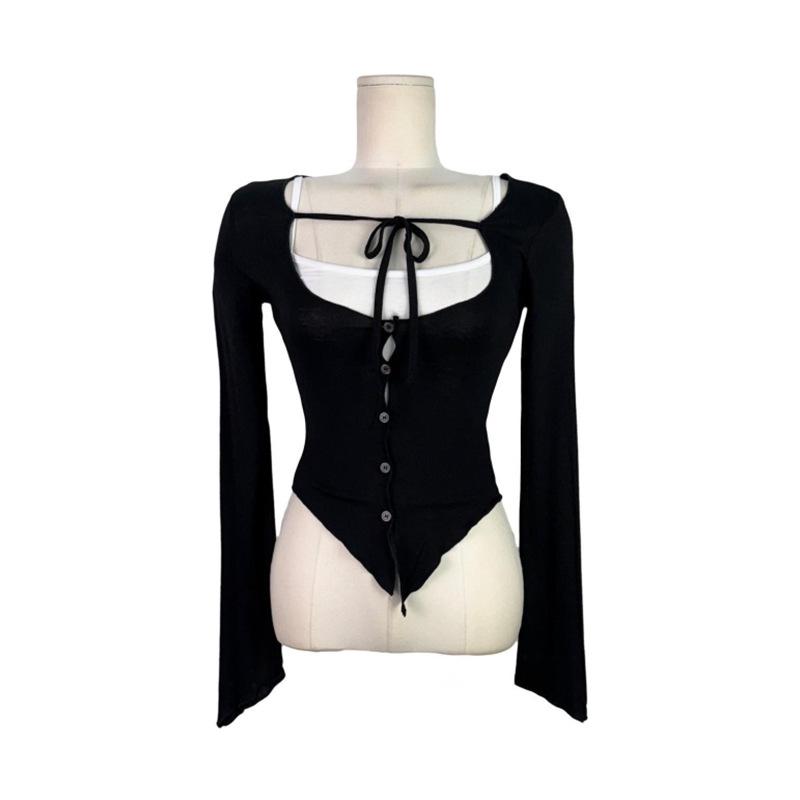 Korean Dongdaemun Chic Camisole & Lace-Up Cardigan Two-Piece Set for Women