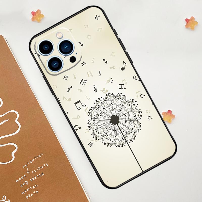 Minimalist Music Lover Phone Case For iPhone 17 Pro Max 14 13 12 11 15 16 Pro Max Mini 15 Plus 16e 17 Air Funda