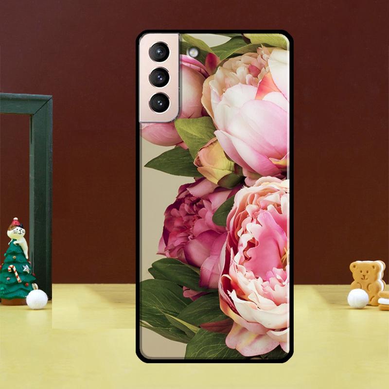 Peonies Beautiful Flower Fundas For Samsung Galaxy S23 S20 FE S21 FE S22 Ultra Note 20 S10e S8 S9 S10 Note 10 Plus Case